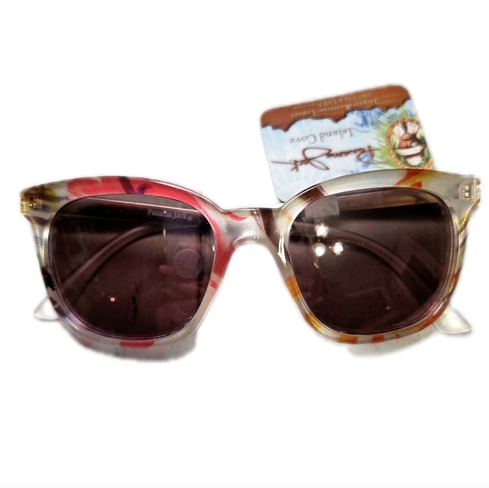 NWT Panama Jack Island Cove Sunglasses with Brown and Tan Accents